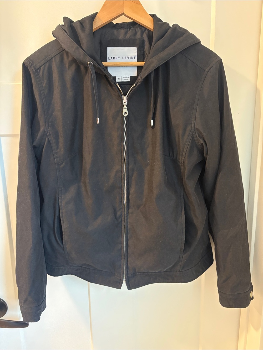 Larry Levine Sport Hooded Zip-Up Jacket
